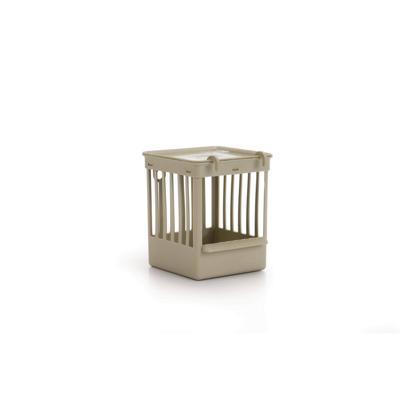 Beeztees nestkast van kunststof met haken voor vogel beige 11 x 11 x 14 cm