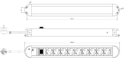 Bachmann 330.072 Stekkerdoos met schakelaar Aluminium, Zwart Randaarde stekker 1 stuk(s) Bachmann 330.072 Stekkerdoos met schakelaar Aluminium, Zwart Randaarde stekker 1 stuk(s)