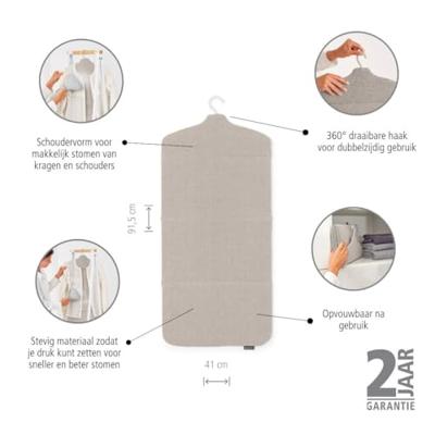 Brabantia kledingstoombord opvouwbaar grijs - thumbnail