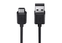 Belkin USB-IF-gecertificeerd 2.0 USB-A naar USB Type C (USB-C) laadkabel, zwart, 1,8 m F2CU032bt06-BLK - thumbnail