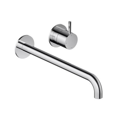 Inbouw Wastafelkraan Hotbath Cobber 25 cm Gebogen Uitloop 1-Hendel Chroom