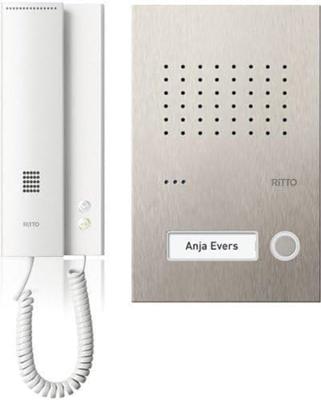 Ritto by Schneider RGE1818125 Complete set voor Deurintercom Kabelgebonden Eengezinswoning Wit, RVS