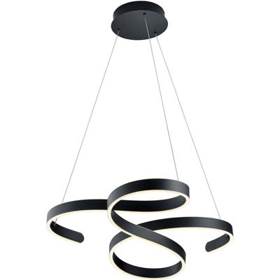 LED Hanglamp 52W Dimbaar Rond - Warm Wit 3000K - Mat Antraciet Aluminium
