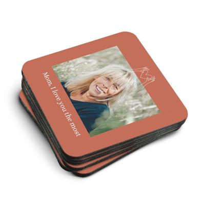 Vierkante onderzetters bedrukken - 6 stuks