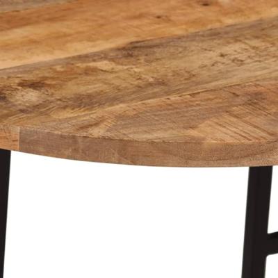 3-delige Salontafelset massief mangohout en ijzer