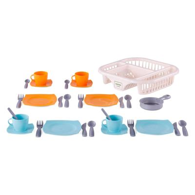 Cavallino servies met afwasrek oranje, 30dlg. Cavallino servies met afwasrek oranje, 30dlg.