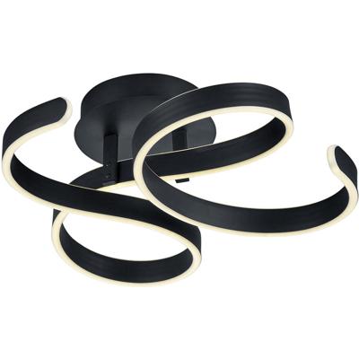 Dimbare LED Plafondlamp Rond - 40W Warm Wit 3000K - Mat Antraciet Aluminium