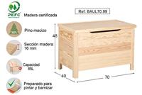 Koffer Astigarraga Bruin Pijnboom (70 x 48 x 40 cm) - thumbnail