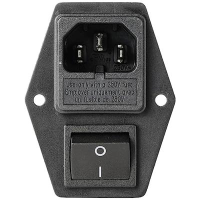 TRU COMPONENTS TC-10101460 Netfilter Met IEC-connector, Met schakelaar, Met 2 zekeringen 250 V/AC 6 A 0.8 mH 1 stuk(s)