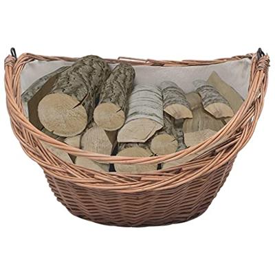 VidaXL Houtmand met handvat 60x44x55 cm natuurlijk wilgenhout