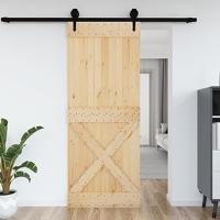 VidaXL Deur narvik 90x210 cm massief grenenhout - thumbnail