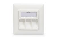 Digitus DN-93821 Keystone houder 3-voudig Wit - thumbnail