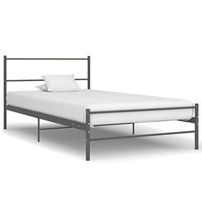 VidaXL Bedframe metaal grijs 100x200 cm VidaXL Bedframe metaal grijs 100x200 cm