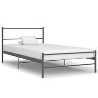 VidaXL Bedframe metaal grijs 100x200 cm - thumbnail