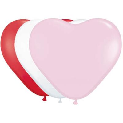 Hartvormige Ballonnen Gemengde Kleuren (8st)