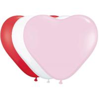 Hartvormige Ballonnen Gemengde Kleuren (8st) - thumbnail