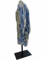 Blauwe Kyaniet Ruw op Voet uit Brazilië Uniek Interieurstuk - thumbnail