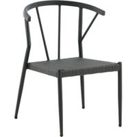 Nohr Tuinstoel 'Charlina' Wicker, kleur Zwart - thumbnail