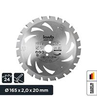 kwb 584738 Hardmetaal-cirkelzaagblad 165 x 20 x 1.24 mm Aantal tanden: 24 1 stuk(s) - thumbnail