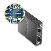 TRENDnet Intelligent 1000Base-T naar 1000Base-LX Single Mode SC-glasvezelconverter met dubbele golflengte (40 km/24,85 mijl), TFC-1000S40D5 - thumbnail