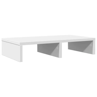 VidaXL Monitorstandaard 50x27x10 cm bewerkt hout wit