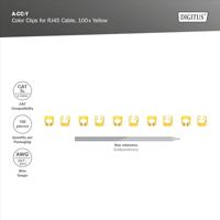 Digitus A-CC-Y A-CC-Y Gekleurde clips voor patchkabel Geel - thumbnail