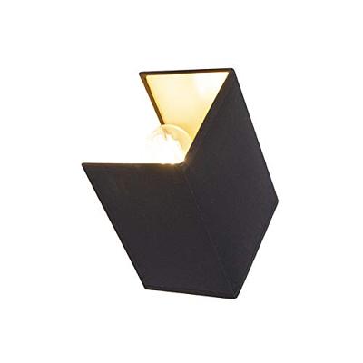 QAZQA Moderne wandlamp zwart en goud - Vete
