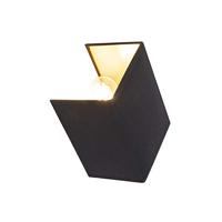 QAZQA Moderne wandlamp zwart en goud - Vete - thumbnail