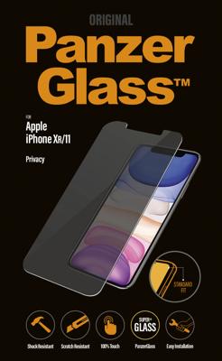 PanzerGlass Standard Privacy P2662 Screenprotector (glas) met privacyfolie Apple iPhone 11, iPhone XR 1 stuk(s) Anti-vingerafdruk, Antibacterieel