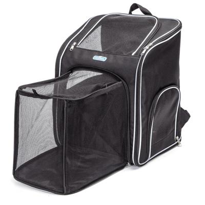 Nobleza Uitbreidbare rugtas - Hond en kat tot 10 kg - Zwart