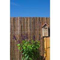 Nature tuinscherm 1x3 m 5 cm dik natuurlijke pijnboomschors - thumbnail