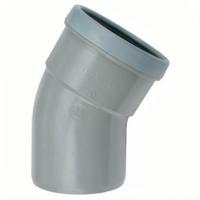 Wavin PVC Bocht 15° Manchet Mof x Spie 110mm - Duurzaam & Weerbestendig Watermanagement - thumbnail