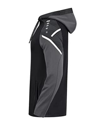 JAKO 6722K Sweater Met Kap Performance Kids - Zwart/Antra Light - 152