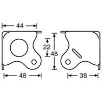Adam Hall 4004 Platte hoek groot - thumbnail