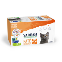 Yarrah natvoer kat kuipje pate graanvrij bio Multi-Pack 8x100gr - thumbnail