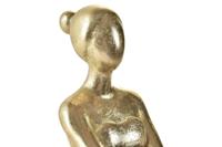 Decoratieve figuren DKD Home Decor Ballerina Gouden Hars Donker grijs (21,5 x 23 x 32 cm) - thumbnail