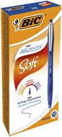 Pen Bic Atlantis Soft 12 Stuks Blauw 1 mm - thumbnail