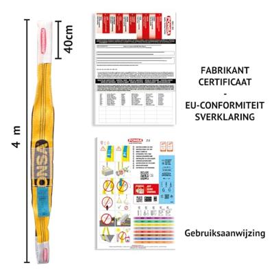 Slinger/hardloper Ponsa 030,091,004,108 Cargopack 3000 Kg Geel Plat 4 m