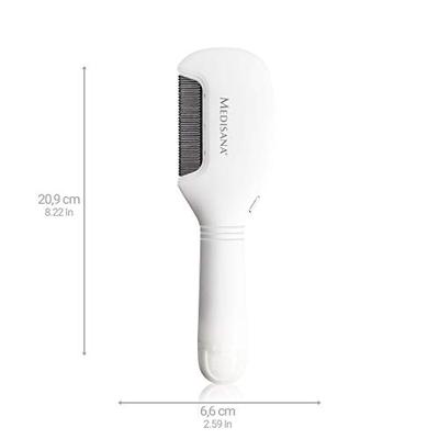 medisana LC 870 elektrische luizenkam met LED-verlichting, kam tegen hoofdluizen en neten, netenkam, geschikt voor honden en katten
