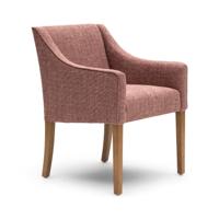 Rivièra Maison Eetkamerstoel 'Savile Row' Chenille Jacquard, kleur Coral Pink - thumbnail