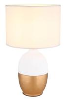 Globo Gouden tafellampValentino met wit - 21627W - thumbnail
