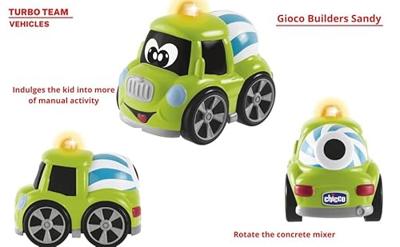 Chicco bouwvoertuig betonwagen junior 12 cm groen Chicco bouwvoertuig betonwagen junior 12 cm groen