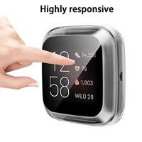 Fitbit Versa 2 Soft TPU case (volledig beschermd) - Transparant - thumbnail
