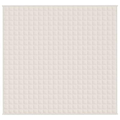 VidaXL Verzwaringsdeken 220x235 cm 15 kg stof lichtcrèmekleurig