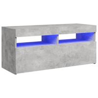Tv-meubel met LED-verlichting 90x35x40 cm betongrijs - thumbnail