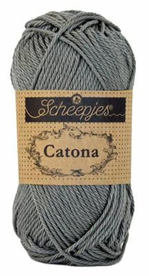 Scheepjes Catona 50g - 242 Metal Grey - Haakgaren / Breigaren