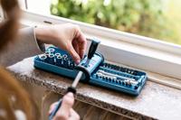 HAZET Dopsleutelset 856-1HP | 1/4 inch (6,3 mm) vierkant hol, 1/4 inch (6,3 mm) zeskant massief | Buiten-zeskant-tractieprofiel, Sleufprofiel, - thumbnail