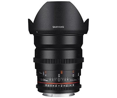 Samyang T1.5 VDSLR video-lens voor digitale spiegelreflexcamera's van Nikon (24 mm, handmatige focus)