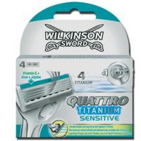 Wilkinson Wilkinson Sword Quattro Titanium Sensitive - 4 mesjes - thumbnail