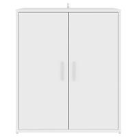 Schoenenkast 60x35x70 cm spaanplaat wit - thumbnail